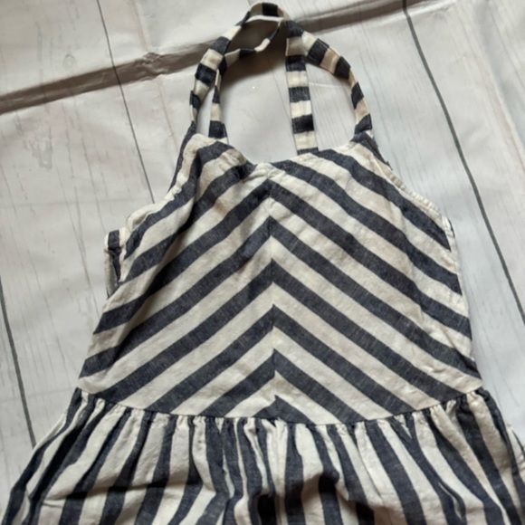 Carter’s Size 7 White and Blue Striped Summer Dress with Adjustable Straps - Picture 2 of 5